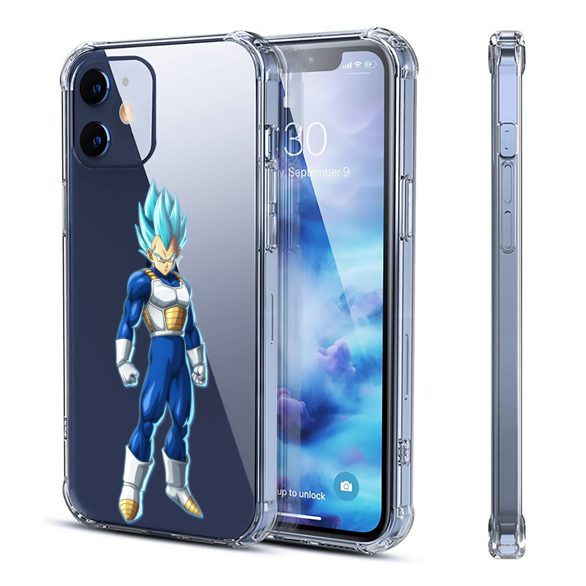 （画像用） ドラゴンボール ベジータ四世（Bejīta Yonsei）DRAGON BALL Vegeta IV 【iPhone 12シリーズ対応】透明スマホケース（クリアソフトケース）
